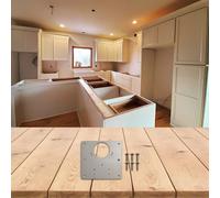 Stainless Steel Mounting Hinge Repair Plate Reliable Tool for Cabinet and Drawer Repairs (4pcs)
