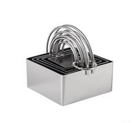 Stainless Steel Mousse Ring Set 5PC for Bakers Creating Professional Looking Desserts Mousse Layers and Cheesecake Circles at Home or Studio (1 Square)