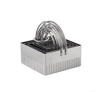 Stainless Steel Mousse Ring Set 5PC for Bakers Creating Professional Looking Desserts Mousse Layers and Cheesecake Circles at Home or Studio (2 Square)