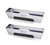 Stainless Steel Mud Pan - Sheared Edges for Easy Knife Cleaning, Perfect Size for Larger Drywall Knife, Suitable For Mixing Cement, Mortar, Putty And Paint (12 Inch 2 Pack)