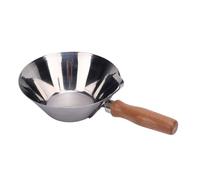 Stainless Steel Mud Pan with Wooden Handle Professional Grade Plastering Bowl for Masons and Plasterers Durable Stainless Steel Construction Cone Shaped Design for Efficient