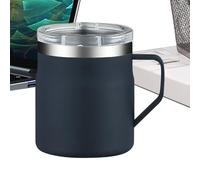 Stainless Steel Mug with Handle, 450 ml Insulated Mug, Compact Travel Mug, for Office, Students, Drivers, Gym, Daily Commuting, Camping, Hiking, Picnic, Sports, Game, Road Tri