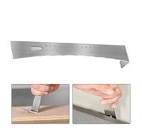 Stainless Steel Multi-Function Crowbar with 18cm Scale, Scraper, Flat Head and Ergonomic Handle for Home Renovation and Woodworking