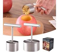 Stainless Steel Multifunction Apple Pear Core Separator, Apple Core Remover,Fruit Corer Tool, Kitchen Fruit Corer Set for Pears,Apples,Vegetables Easy to Use and Clean. (Small+Large)