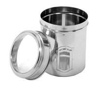 Stainless Steel Multipurpose Storage Canister with Side & TOP Inside View, Polished -Ideal for Storing Tea, Coffee, Sugar, Dried Food Stuff,Spices,Biscuits. (Approx. Size 14.0 cm. Dia. 17.7 cm.HT.)