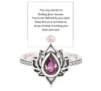 Stainless Steel My Trauma Ring, Stainless Steel Stackable Ring, Inspirational Trauma Healing Ring, Jewelry Gift for Women, 8, Metal, Zircon