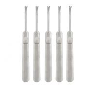 Stainless Steel Nail Cuticle Pusher Dead Skin Remover Fork Set Professional Manicure Tools for Salon and Home Use 5pcs