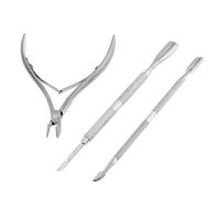 Stainless Steel Nail Cuticle Spoon Pusher Remover Cutter Nipper Clipper Set