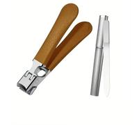 Stainless Steel Nail Toenails Clippers Cutter with Anti-Splash Cover Sharp Trimmer Pedicure Care Professional Nail File,Yellow Nail File Box