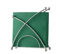 Stainless Steel Napkin Holder - Heavy-Duty Weighted Base | Rust-Resistant 201 Stainless - Fits Paper & Cloth Napkins - Chrome Countertop Accessory