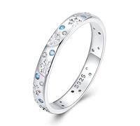 Stainless Steel Natural Weather Pattern Tuning Rotating Band Ring Silver Color snow Cloud Star Snow Rotatable Ring Finger Ring