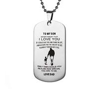 Stainless Steel Necklace,Best Gift for Daughter of Son Always Remember That You Are Brave Than You Think Inspirational Gifts (A)