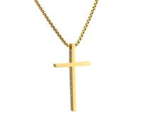 Stainless Steel Necklace For Men | Cross Necklace with Inspiration Phrase "I CAN DO ALL THINGS"