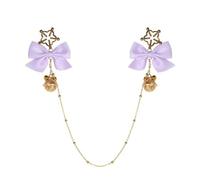 Stainless Steel Nipple Sex Toys with Metal Bells Nipples Clamps Orgasm Breast Clips Stimulator Sm Sex Games Couples Fun Sensual Women Flirting Purple One Size