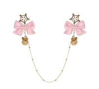Stainless Steel Nipple Sex Toys with Metal Bells Nipples Clamps Orgasm Breast Clips Stimulator Sm Sex Games Couples Fun Sensual Women Flirting Pink Type Two One Size