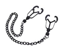 Stainless Steel Nipples Clamps Orgasm Breast Clips Stimulator Adult Sex Toys Nipple Clip Restraints Sm Sex Games Couples Fun Sensual Women Flirting Black One Size