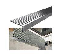 Stainless Steel Non Slip Stair Nosing Edge Trim, L-Shaped Step Edge Protector for Enhanced Safety on Stairs, Ramps, and Ladders