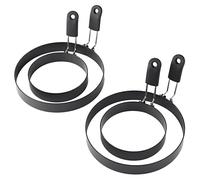 Stainless Steel Nonstick Egg Rings - 2 Pack 3.5" & 2 Pack 6" Pancake Molds