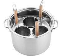 Stainless Steel Noodle Boiler Pot with Divider and Colander Strainer, Multipurpose Pasta Cooking Pot for Home Kitchen and Restaurant Use, 5 Quart Capacity