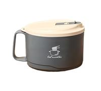 Stainless Steel Noodle Bowl - Multipurpose Soup Container with Secure Lid, Compact Handle | Reusable Portable Dish for Thai Miso for Udon Meal, Home Cooking, Meal Storage, Meal Meal