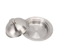 Stainless Steel Noodle Drainer Steamer Plate with Water Separation Design Large Capacity Kitchen Steam Rack Accessory for Pasta Rice Cooking