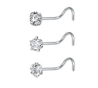 Stainless Steel Nose Ring Unisex Nose Stud Body Jewelry Piercing white Practical and professional