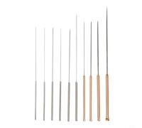 Stainless Steel Nozzle Cleaning Needles Set for 3D Printers, 10-Piece Kit with 0.15-1.0 mm Diameters (0.15/0.2/0.25/0.3/0.35/0.4/0.5/0.6/0.8/1.0 mm), Silver