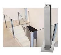 Stainless Steel nPanel Mounting Bracket with Stable Base 812mm Square Post for Deck/Garden Stairs Ideal for Worktops and Center Posts 105