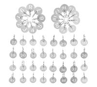 Stainless Steel Number Tag, Stainless Steel Metal Number Tags Key Ring Numbered 1-200 Silver(100-150)