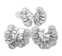 Stainless Steel Number Tag, Stainless Steel Metal Number Tags Silver 3cm 1-200 Locker Key Rings Labels(150-200)