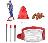 Stainless Steel Nut Gatherer with Storage Bag, Large Capacity Roller for Efficient Garden Nut Collection, Ideal for Spheres 0.39-1.97in Diameter