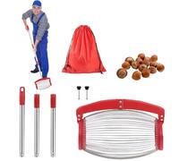 Stainless Steel Nut Gatherer with Storage Bag, Large Capacity Roller for Efficient Garden Nut Collection, Ideal for Spheres 0.39-1.97in Diameter