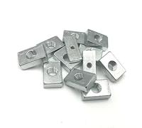 Stainless Steel Nut Hex Nuts 10PCS Square M3 M4 M5 M6 M8 M10 Rectangular Aluminum Profile Accessory Slider Block Thin Carbon Steel Countersunk
