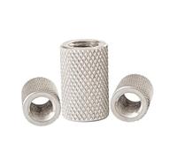 Stainless Steel Nut Hex Nuts 2-5pcs/lot Knurled Round Coupling M3 M4 M5 M6 M8 M10 M12 M14 M16 Stainless Steel Long Extend Knurled Hand Tighten