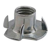 Stainless Steel Nut Hex Nuts 50pcs M3 M4 M5 M6 M8 M10 M12 Zinc Plated Four Claws Speaker T-nut Blind Pronged Tee Furniture Hardware