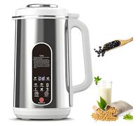 Stainless Steel Nut Milk Maker with 12-Blade Cutter, 24-Hour Timer, Keep Warm Function, and LED Display for Homemade Plant-Based Milks