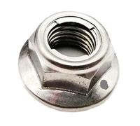 Stainless Steel Nuts 2/5pcs Stainless Steel Prevailing Torque Type All Metal Insert Hexagon Lock Nut(Flat bottom,2pcs M10)