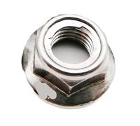 Stainless Steel Nuts 2pcs Stainless Steel Prevailing Torque Type All Metal Insert Hexagon Lock Nut(M10 serrated bottom)