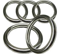 Stainless Steel O Ring Welded Marine Grade Polished Finish 3mm x 20mm - (pack of 5)