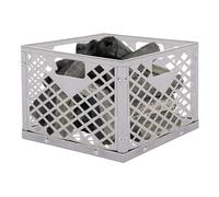 Stainless Steel Offset Charcoal Fire Basket with Handle - Square Charcoal Fire Basket in Stainless Steel | Charcoal Basket | For Rust Proof Stove