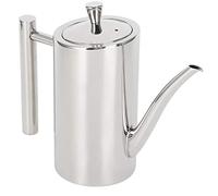 Stainless Steel Oil Filter Pot, Ghee Container with Special Pot Cover Stainless Steel Leakage Proof Oil Filter Pot Stainless Steel for Home Kitchen Use (Straight Handle Type-0.5L)