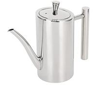 Stainless Steel Oil Filter Pot, Stainless Steel Oil Dispenser Ghee Container with Special Pot Cover Stainless Steel Leakage Proof for Home Kitchen Use (Straight Handle Type-0.5L)