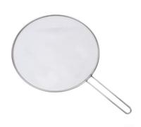 Stainless Steel Oil for Splash Guard 25cm with Handle Metal Frying Pan Screen 25cm Rust Resistant Kitchen Cooking Splatter Shield 25cm for Frying 25cm Stainless Steel Oil Guard with Filter Net Heat