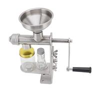 Stainless Steel Oil Press Machine, Manual Hand Crank, Small Manual Oil Extractor, Hot & Cold Oil Pressing, Durable Stainless Steel Construction, Multi-Purpose Oil Maker for Home Kitchen Use