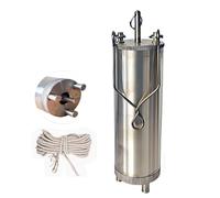 Stainless Steel Oil Sampling Device 1L Lightweight Oil Sample Collector with 10m Rope Bottom Sampler for Petrol Stations Fuel Tanks and Chemicals