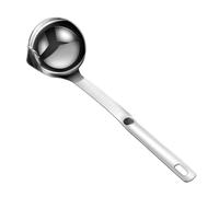 Stainless Steel Oil Separator Soup Ladle, Food Grade Grease Filter Spoon, Multi-Purpose Fat Skimmer Gravy Tool Strong Kitchen Cooking Utensil for Stews Broths Sauces Skimming Use