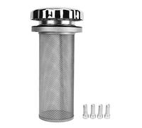 Stainless Steel Oil Tanks Air Filter, Hydraulic Air Filter Replacement, Detachable Fuel Tank Breather Valve with 110mm Filter Screen for Automotive Mineral Processing