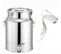 Stainless Steel Olive Oil Bottle with Tap, Durable Milk Jug with Lid, Capacity Stainless Steel Milk Container for Kitchen & Home Use