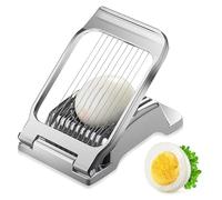 Stainless Steel One-Press Egg Slicer - Rust-Resistant Egg Cutter for Hard Boiled Eggs, Mushroom Slicer for Salads, Strawberry Slicer for Fruit Platters