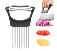Stainless Steel Onion Cutter Onion Holder Food Slice Assistant Vegetable Potato Cutter Slicer for Meat Onions Potatoes Tomatoes